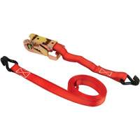 Ratcheting Tie-Down Strap, J-Hook, 1" W x 15' L, 600 lbs. (272 kg) Working Load Limit FLT767 | Nassau Supply