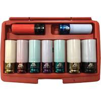 Jeu de douilles &agrave; chocs principales &agrave; paroi mince, 9 Morceaux, Prise de 1/2" Nassau Supply