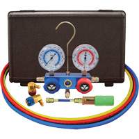 Automotive R134A 2-Way Manifold Gauge Set with Mini Dye Injector Nassau Supply