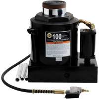 Air Actuated Bottle Jack, 100 Ton(s), Air Hydraulic/Manual Hydraulic, 17-22/25" Raised Height Nassau Supply