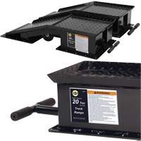Heavy-Duty Truck Ramps with Long T-Handle, 40000 lbs. Capacity, 45" L, 13-1/2" W, 9-19/50" H Nassau Supply