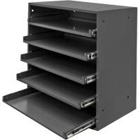 Compartment Box Cabinet, Steel, 5 Slots, 20-1/2" W x 12-1/2" D x 21" H, Grey Nassau Supply