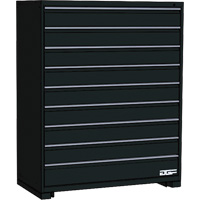 Armoire &agrave; tiroirs modulaire, 9 tiroirs, 36" la x 24" p x 60" h, Noir Nassau Supply