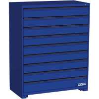 Armoire &agrave; tiroirs modulaire, 9 tiroirs, 48" la x 24" p x 60" h, Bleu Nassau Supply