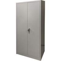 Storage Cabinet, Steel, 4 Shelves, 66" H x 30" W x 15" D, Grey Nassau Supply