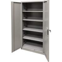 Storage Cabinet, Steel, 4 Shelves, 78" H x 36" W x 24" D, Grey Nassau Supply