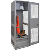 Gear Locker with Door, Steel, 24" W x 24" D x 72" H, Grey FN466 | Nassau Supply