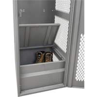 Gear Locker with Door, Steel, 24" W x 24" D x 72" H, Grey Nassau Supply