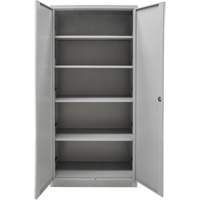 Hi-Boy Storage Cabinet, Steel, 4 Shelves, 72" H x 36" W x 18" D, Grey Nassau Supply