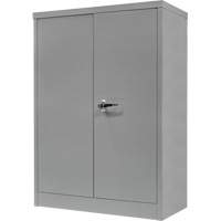 Counter-High Storage Cabinet, Steel, 2 Shelves, 42" H x 30" W x 15" D, Grey Nassau Supply