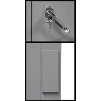 Counter-High Storage Cabinet, Steel, 2 Shelves, 42" H x 30" W x 15" D, Grey Nassau Supply