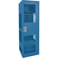 Gear Locker with Door, Steel, 24" W x 18" D x 72" H, Dark Blue Nassau Supply
