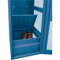 Gear Locker with Door, Steel, 24" W x 18" D x 72" H, Dark Blue Nassau Supply