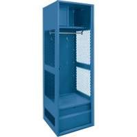 Gear Locker, Steel, 24" W x 18" D x 72" H, Dark Blue Nassau Supply