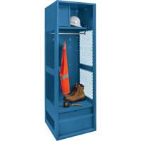 Gear Locker, Steel, 24" W x 18" D x 72" H, Dark Blue Nassau Supply