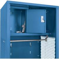 Gear Locker, Steel, 24" W x 18" D x 72" H, Dark Blue Nassau Supply