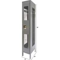 Casiers ventil&eacute;s, 12" x 18" x 78", Acier, Gris, D&eacute;mont&eacute;, Perfor&eacute; Nassau Supply