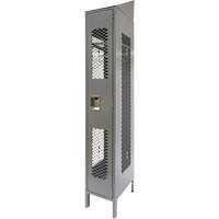 Casiers ventil&eacute;s, 12" x 18" x 88", Acier, Gris, D&eacute;mont&eacute;, Perfor&eacute; Nassau Supply