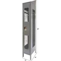 Casiers ventil&eacute;s, 12" x 18" x 88", Acier, Gris, D&eacute;mont&eacute;, Perfor&eacute; Nassau Supply