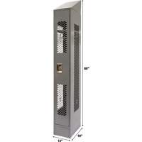 Casiers ventil&eacute;s, 12" x 18" x 88", Acier, Gris, D&eacute;mont&eacute;, Perfor&eacute; Nassau Supply