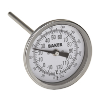 Bi-Metal Thermometers, Contact, Analogue, 0-250°F (-20-120°C) IA266 | Nassau Supply