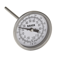 Bi-Metal Thermometers, Contact, Analogue, 0-250°F (-20-120°C) IA268 | Nassau Supply
