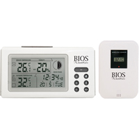 Indoor/Outdoor Thermometers With Clock, Contact, Digital, 32 to 122°F (0 to 50°C) IA807 | Nassau Supply