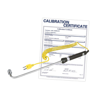 Right Angle Thermocouple Surface Probe with Calibration Certificate, 500 °C (932°F) Max. Temp. Nassau Supply