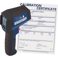 Infrared Thermometer with Calibration Certificate, -31°- 1202° F ( -35° - 650° C ), 12:1, Adjustable Emmissivity Nassau Supply