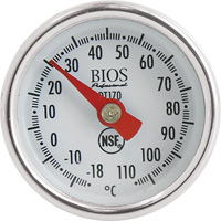 1" Dial Thermometer Celsius Only with Calibration Sleeve, Contact, Analogue, 0.4-230°F (-18-110°C) IC665 | Nassau Supply