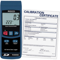 Thermo-Anemometer with Calibration Certificate, Data Logging, 0.4 - 30 m/sec Air Velocity Range Nassau Supply