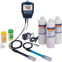 R3525 pH/mV Meter with ORP Electrode, pH/Conductivity Solutions & Power Adapter Kit Nassau Supply