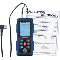 Thickness Gauge with Calibration Certificate, Digital Display, Ultrasound, 0.04" - 11.8" (1 mm - 300 mm) Range ID027 | Nassau Supply