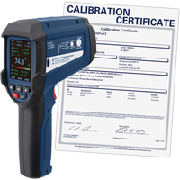 Professional Infrared Thermometer with Integrated Type K Thermocouple & Calibration Certificate, -58 - 3362°F (-50 - 1850°C), 55:1, Adjustable Emmissivity ID030 | Nassau Supply