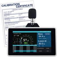 Desktop/Wall Mount Sound Level Meter with Calibration Certificate, 30 - 130 dB Measuring Range Nassau Supply