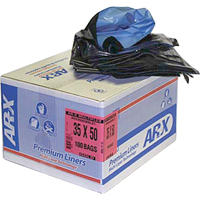 Sacs Premium, 2T-Fort, 26" la x 36" lo, Noir, Capacit&eacute; 64,35 L (17 gal.) Nassau Supply