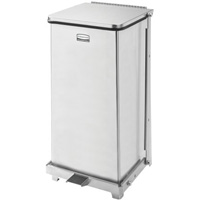 Defenders&reg; Square Step Can with Liner, Stainless Steel, 6.5 US gal. Capacity Nassau Supply