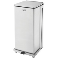 Defenders&reg; Square Step Can with Liner, Stainless Steel, 13 US gal. Capacity Nassau Supply
