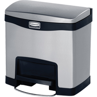 Slim Jim&reg; Waste Container, Stainless Steel, 4 US gal. Capacity Nassau Supply