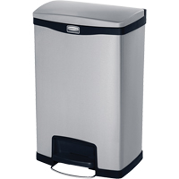 Slim Jim&reg; Waste Container, Stainless Steel, 13 US gal. Capacity Nassau Supply