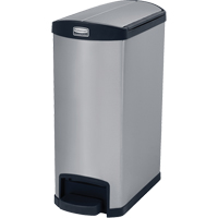 Slim Jim&reg; Waste Container, Stainless Steel, 13 US gal. Capacity Nassau Supply