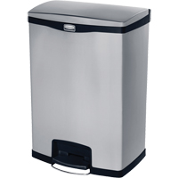 Slim Jim&reg; Waste Container, Stainless Steel, 24 US gal. Capacity Nassau Supply