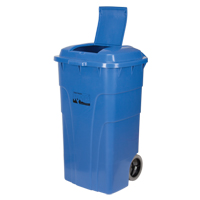 Roll Out Recycling Bin, Curbside, Polyethylene, 65 US gal. Nassau Supply