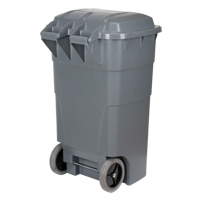 Bac d'ordures roulant, Poly&eacute;thyl&egrave;ne, 65 gal. US Nassau Supply