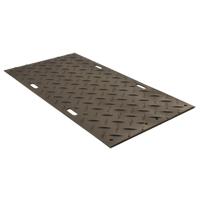 Medium-Duty Ground Protection, 4' x 8', High Density Polyethylene, Textured, Black JI355 | Nassau Supply