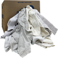 Chiffons de nettoyage, Molleton, Blanc, 20 lb Nassau Supply