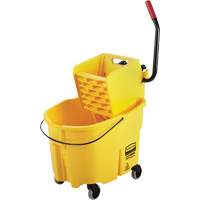 Ensemble de seau pour vadrouille et essoreuse WaveBrake, Pression lat&eacute;rale, 8,75 gal. US (35 pintes), Jaune Nassau Supply