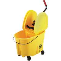 WaveBrake&reg; Mop Bucket & Wringer Combo Pack, Down Press, 8.75 US Gal.(35 Quart), Yellow Nassau Supply