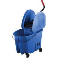 WaveBrake&reg; Mop Bucket & Wringer Combo Pack, Down Press, 8.75 US Gal.(35 Quart), Blue Nassau Supply