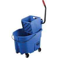 WaveBrake&reg; Mop Bucket & Wringer Combo Pack, Side Press, 8.75 US Gal.(35 Quart), Blue Nassau Supply